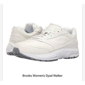 Brooks Dyad Walker Leather White Sneakers Style 6200471B111 Sz 9.5 B Wm Shoes